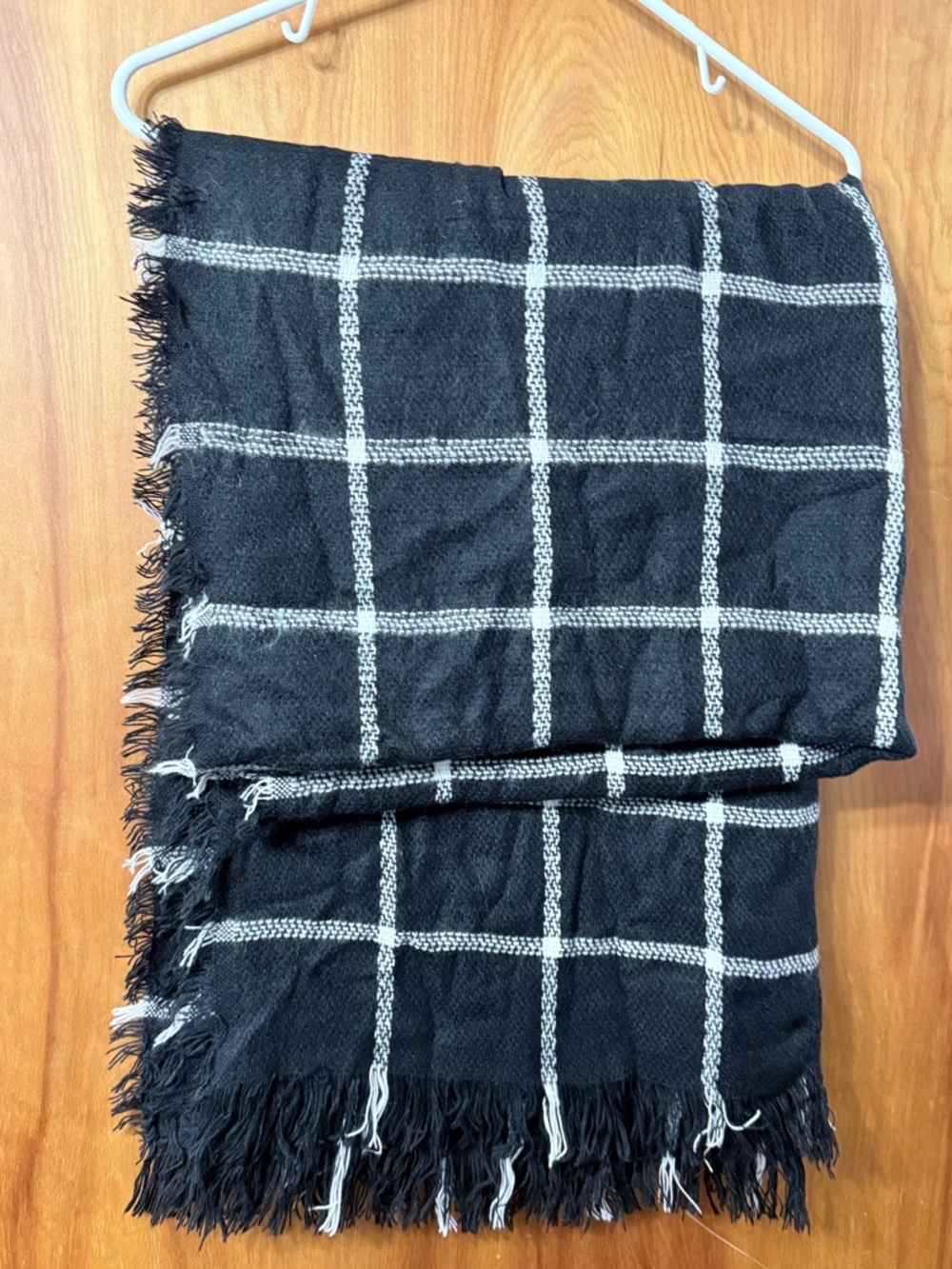 Blanket Scarf Black and White
